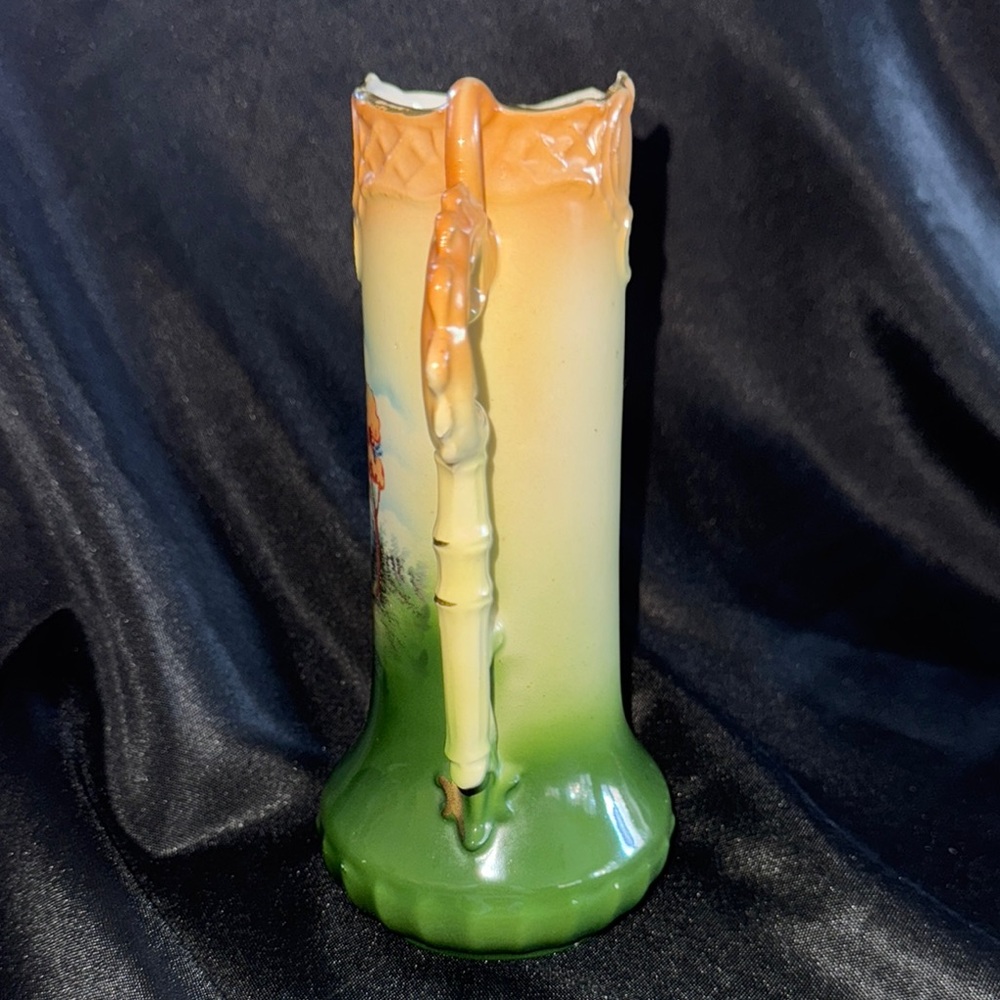 Vintage Ceramic Pitcher with Scenic Design Czech pottery - Picture 3 of 12